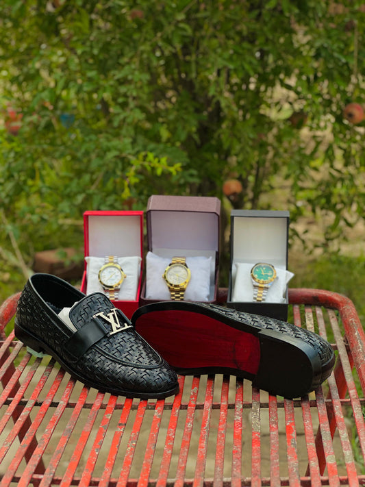 Double Proi Pure Leather Article 
(LV Proi 704-Black)